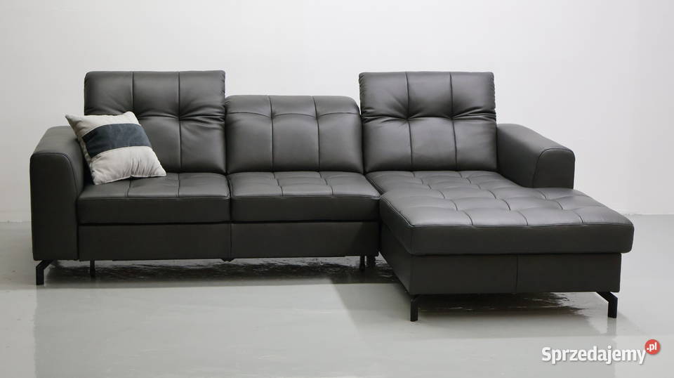 TOH Narożnik z funkcją spania skóra naturalna Poznań