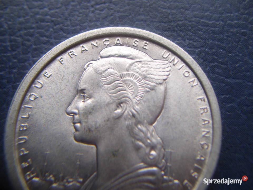 Stare monety 2 frank 1948 Afryka Francuska Numizmatyka Lesko