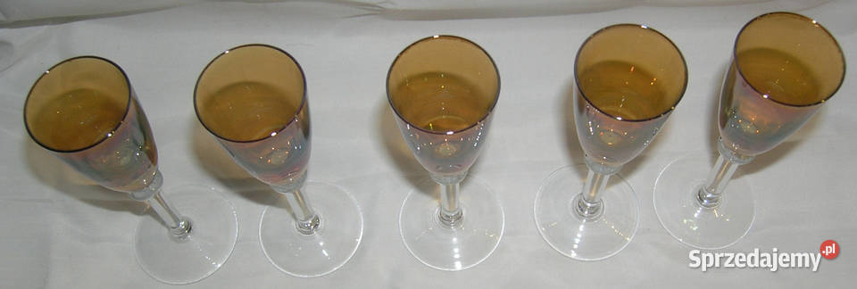 kieliszki do likieru vintage miodowo tęczoweDd Bartków
