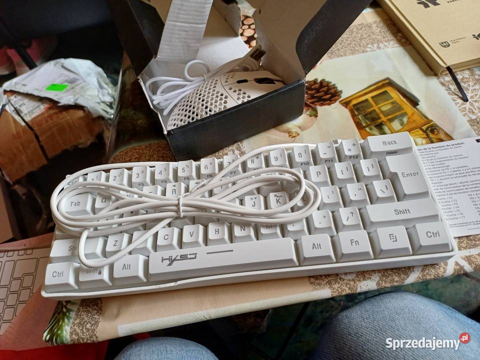 Sprzedamklawiature mysz biały Klawiatury i myszy Warszawa