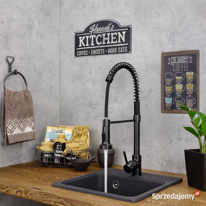 Bateria kuchenna stojąca czarna HULL Baterie kuchenne Chmielnik