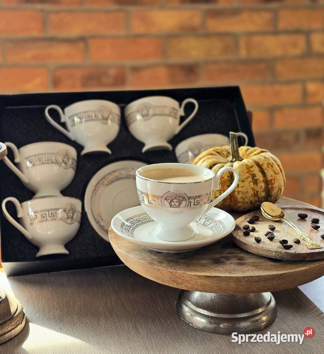 Filiżanki ze spodkami z motywem VERSACE Dom i Ogród Kraków