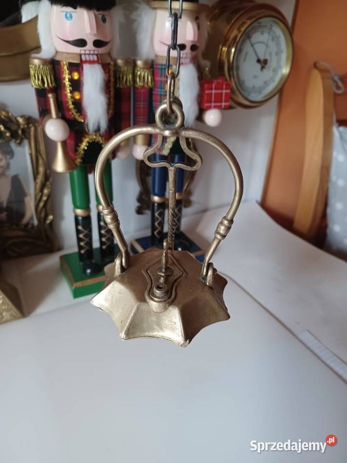 Zabytkowa lampka oliwna Mosiądz