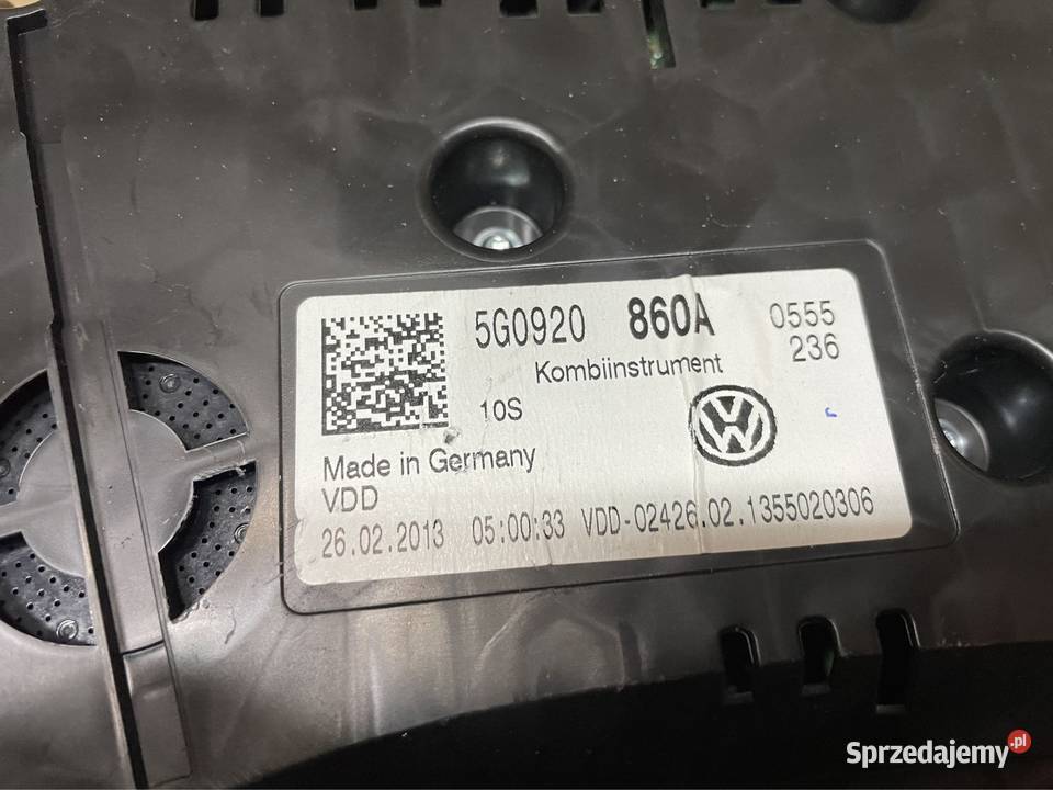 Licznik zegary 5G0920860A vw golf 7 VII tdi Szczecin sprzedam