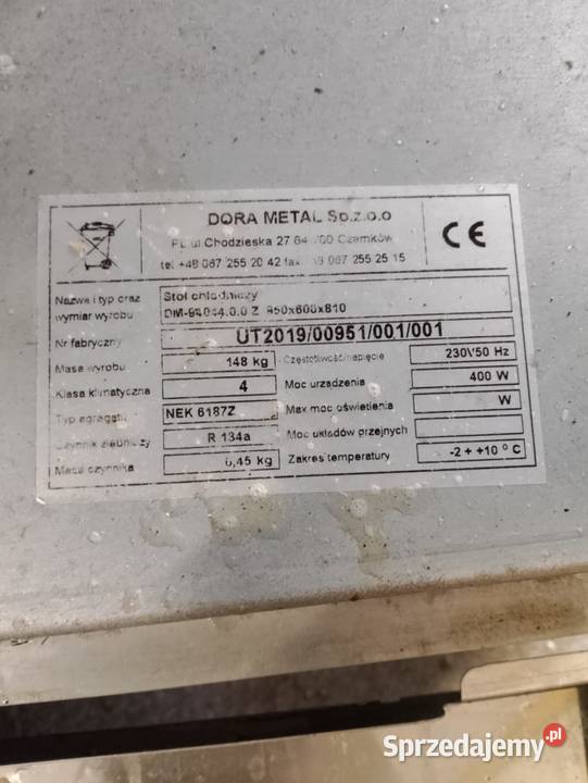 STÓŁ CHŁODNICZY 2DRZWIOWY DO ZABUDOWY AGREGAT Wrocław
