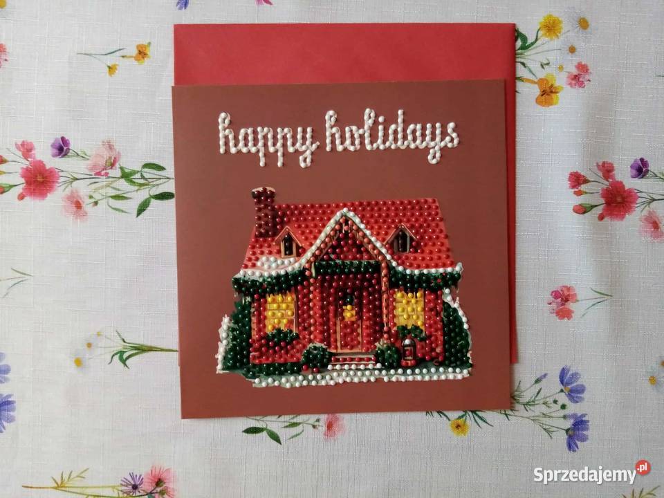 Kartki Bożonarodzeniowe haft diamentowy wielokolorowy Dom i Ogród Jarocin