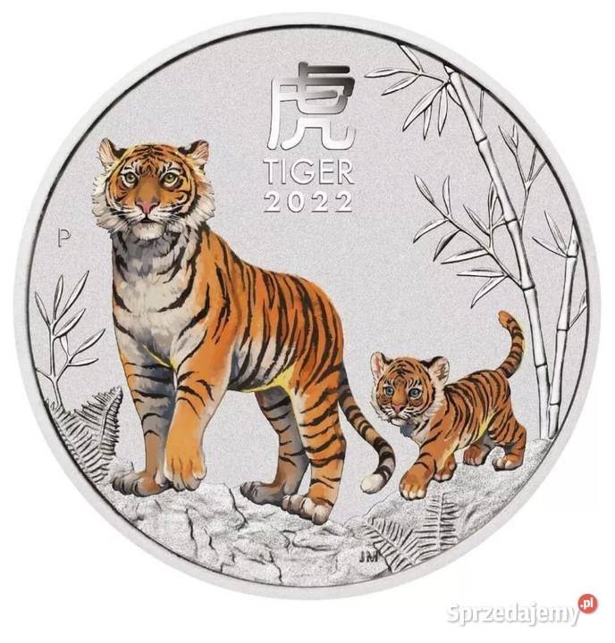 Srebrna kolekcjonerska moneta 1oz Lunar III Rok Tygrysa