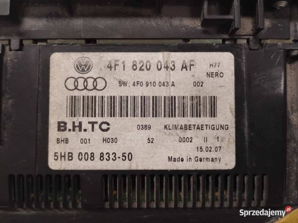 PANEL STEROWANIA KLIMATYZACJĄ AUDI A6 C6 Części samochodowe