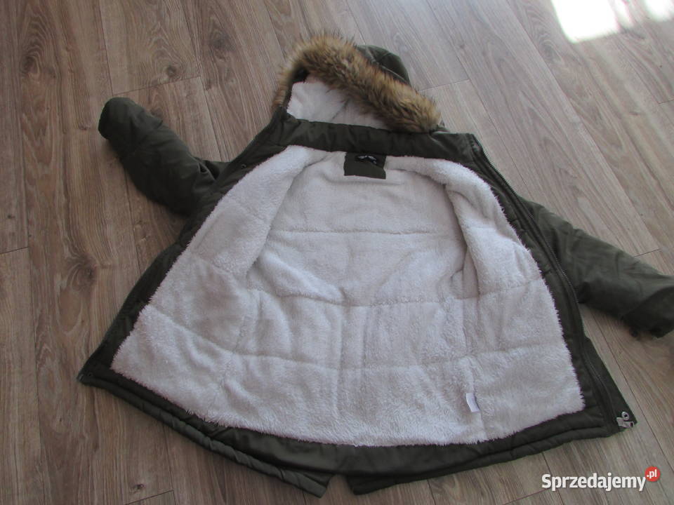 kurtka parka zimowa r 134 140 chłopiec khaki Kraków