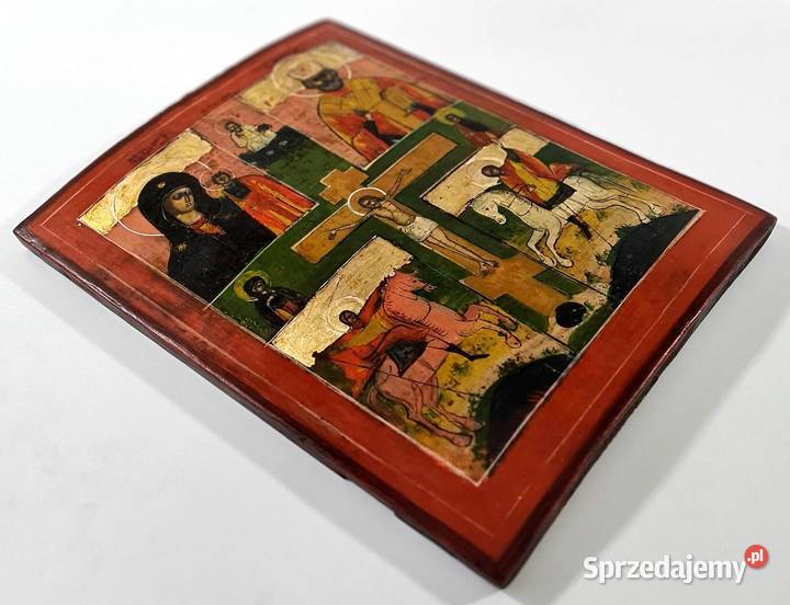 Ikona czteropolowa Jezus Chrystus Ukrzyżowany Warszawa