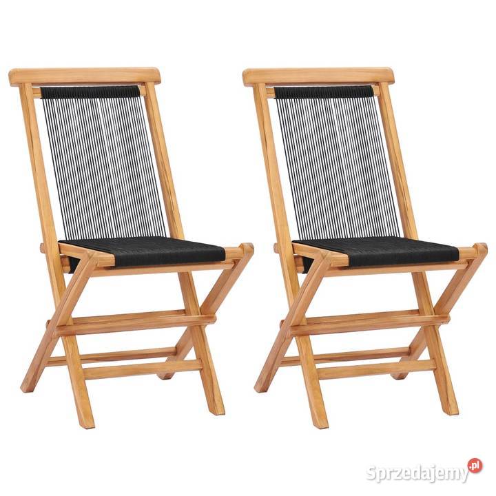 vidaXL Składane krzesła ogrodowe, 2 szt., lite drewno 49363