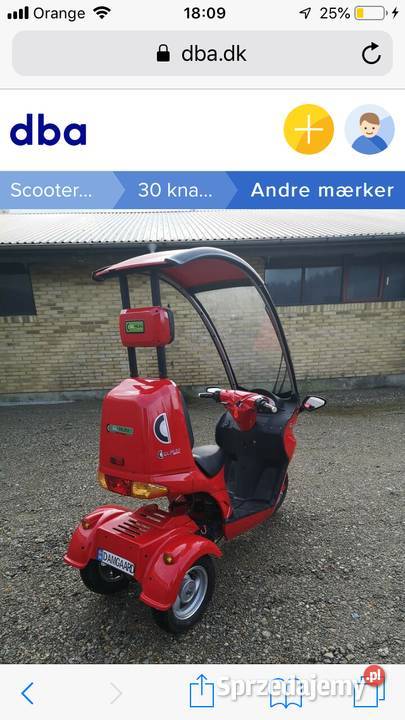 Skuter trzy kołowy z dachem Elektryczny 2015 Gdańsk sprzedam