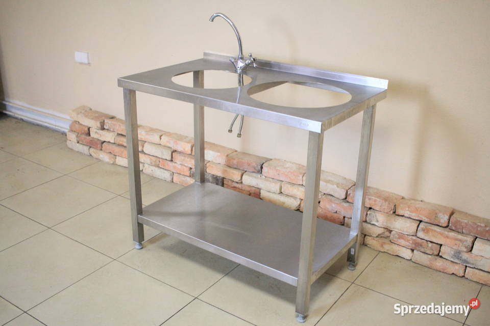 Stół gastronomiczny 100x60 otwory w blacie śląskie Pszczyna