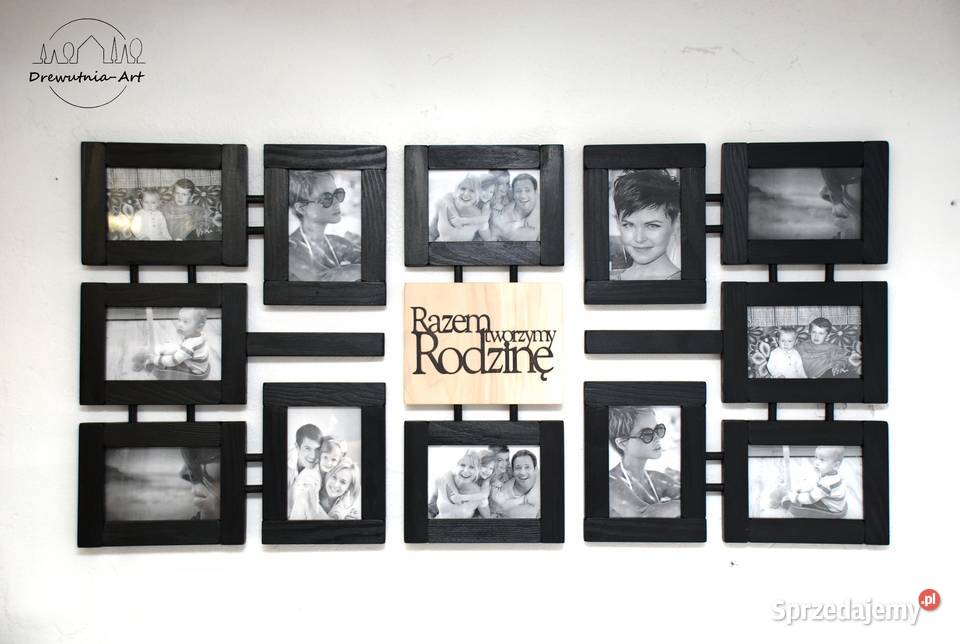Czarna Galeria Ścienna Z Typografią Ramki Na Lublin sprzedam
