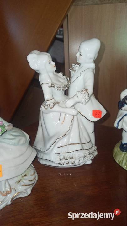 Figurka pary w tańcu Biała ze złotem pomorskie Gdańsk sprzedam