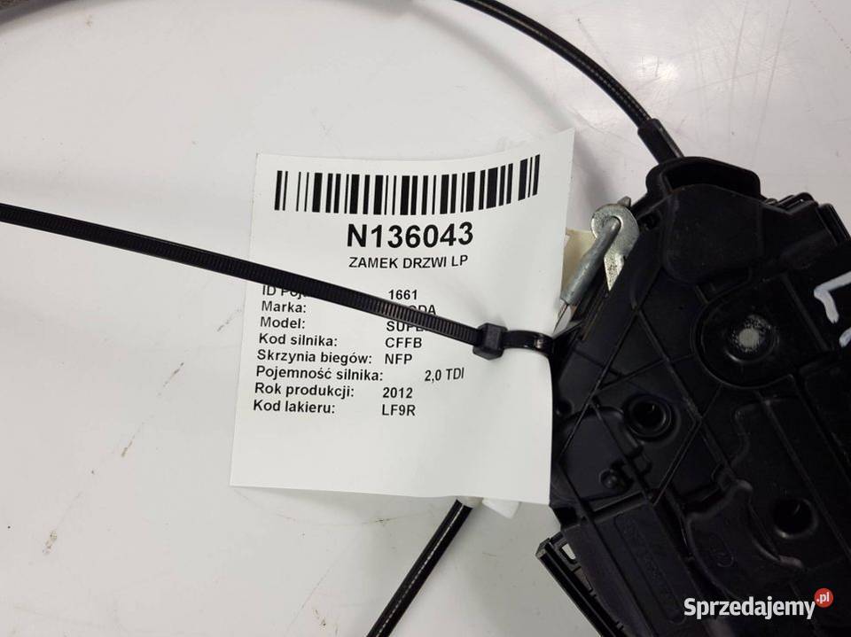 ZAMEK DRZWI LP 5N1837015C SKODA SUPERB II kujawsko-pomorskie Lipno sprzedam