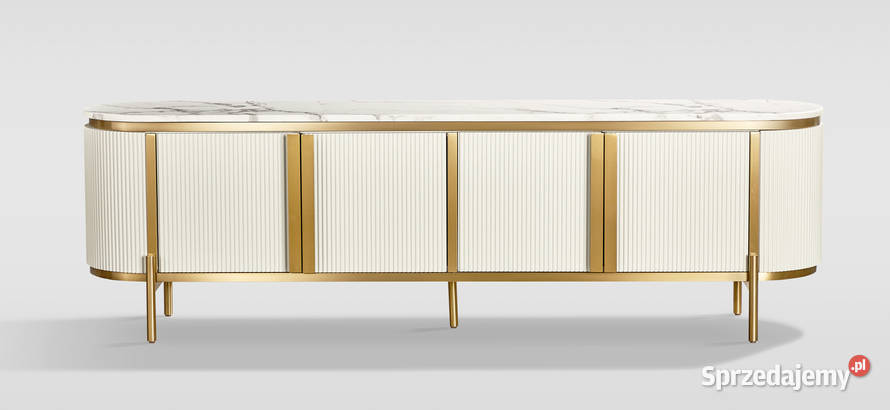 Szafka RTV złota kremowa Omega z blatem RTV małopolskie Golkowice