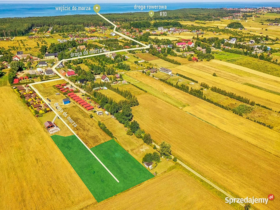 Działka budowlana morzem w Rusinowie 421m2 sprzedam