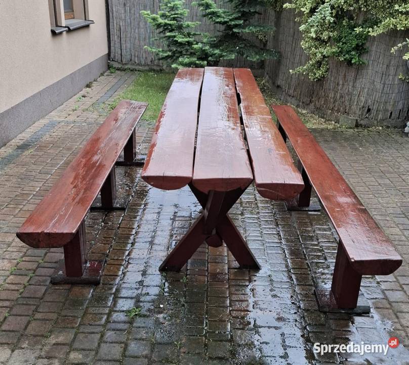 Stół i ławki komplet ogrodowy wielkopolskie Plewiska