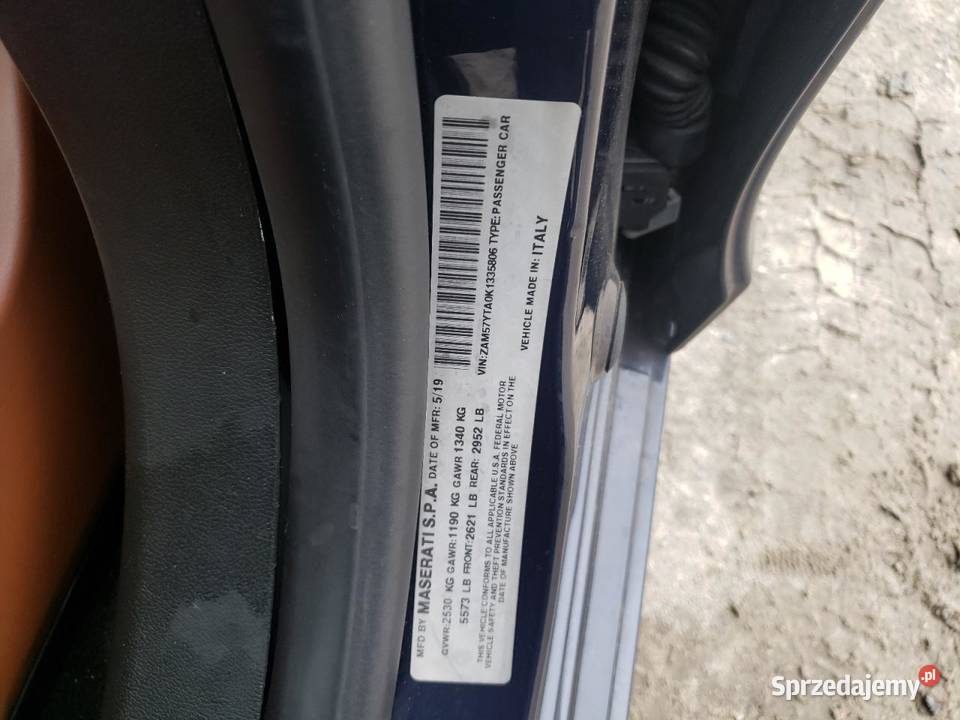 2019 MASERATI GHIBLI S manualna Bełchatów