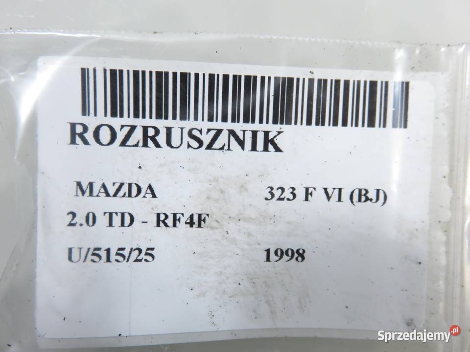 ROZRUSZNIK MAZDA 323 F 20 DITD 90 RF4F Układ elektryczny silnika