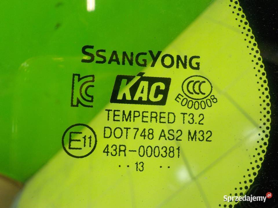 SSANGYONG RODIUS II TURISMO 20 B 14r szyba mazowieckie