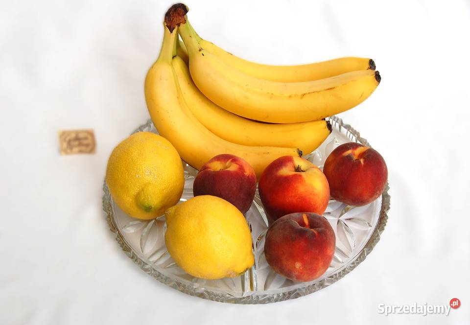 Kryształowa patera na ciasto owoce kryształ Wyposażenie wnętrz lubelskie Lublin