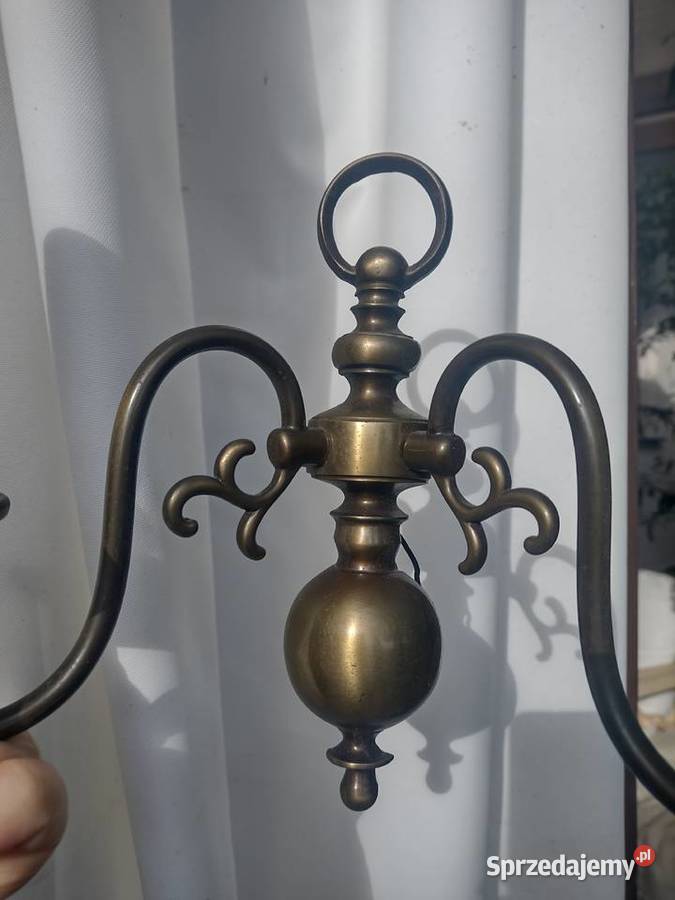 Kinkiet mosiężny podwójny