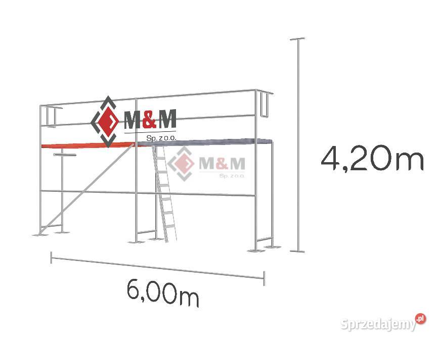 Rusztowanie elewacyjne 252 m2 Rusztowanie 6x42m opolskie Stare Siołkowice