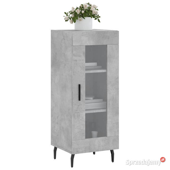 Szafka szarość betonu 345x34x90 materiał