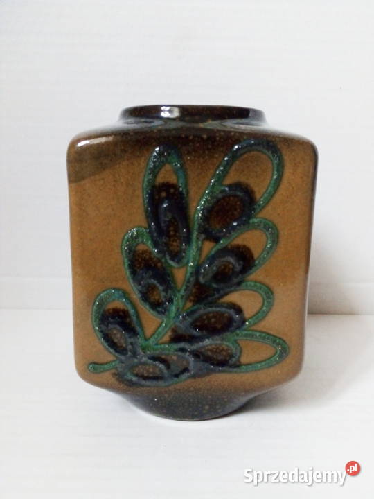 wazon Strehla fat lava vintage brązowy Częstochowa
