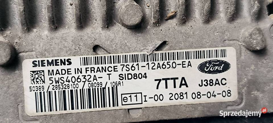 KOMPUTER FORD FIESTA MK6 7S6112A650EA