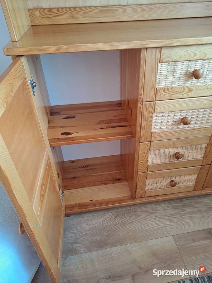 Kredens pokojowy 2 czesciowy gora oszklona 124cm Gdynia