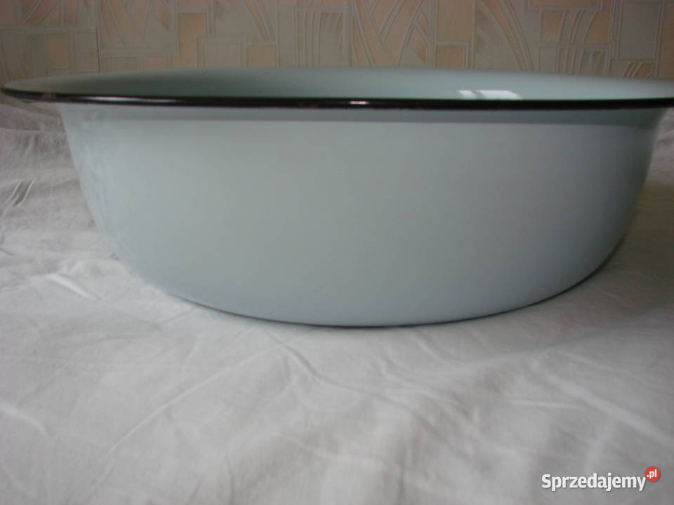 duża emaliowana miska PRL Pruszcz Gdański