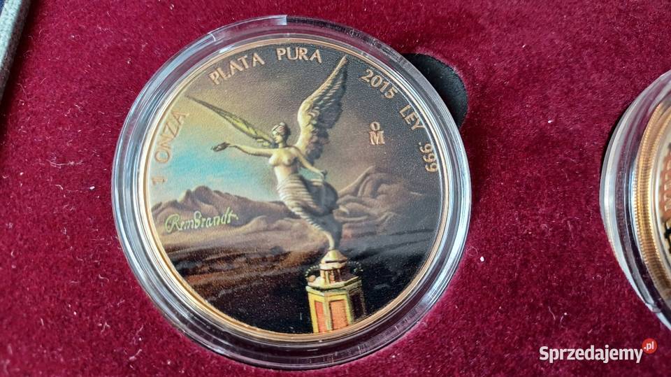 3 Monety Ounce Of Art 2015 Rembrant setBU 3x 1oz śląskie Bielsko-Biała