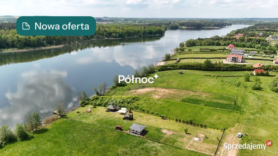 Siedliska działka z linią brzegową jeziora budowlana Grunty i działki warmińsko-mazurskie