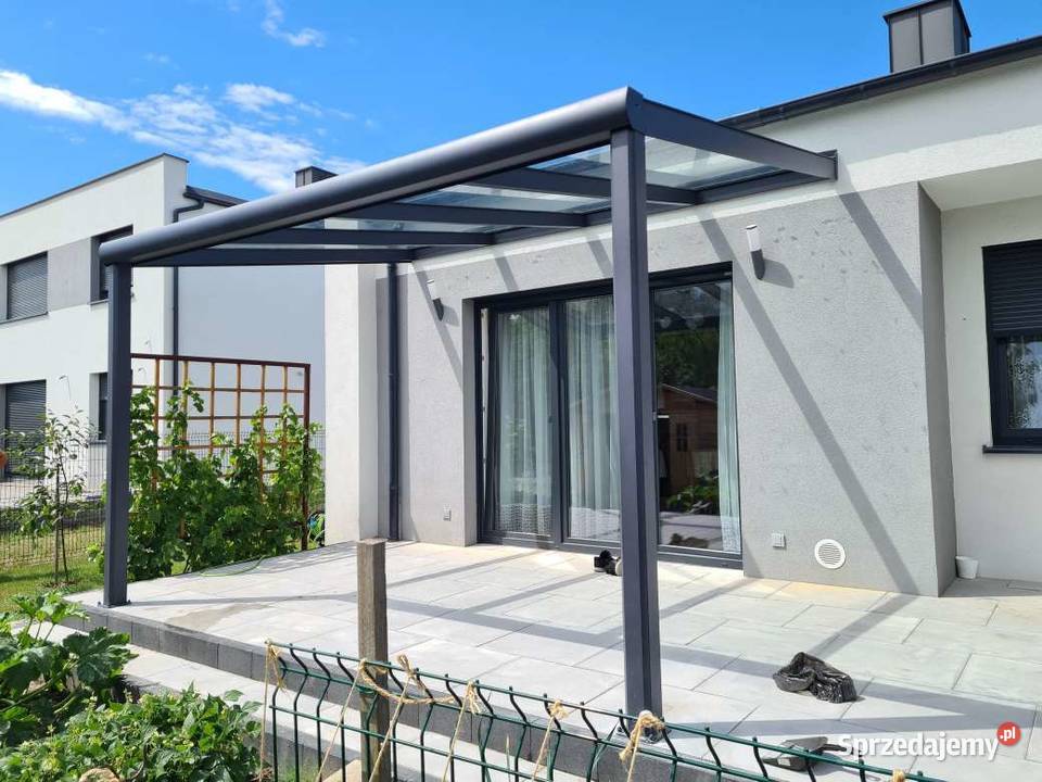 Zadaszenia tarasu poliwęglan 3/4 konstrukcja aluminium