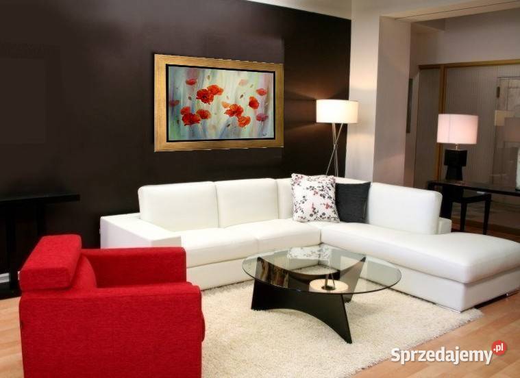 Czerwone Maki ręcznie malowany olejny Lidia