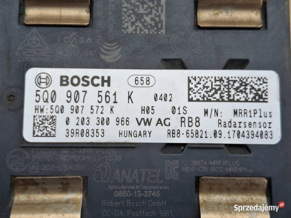 VW AUDI SKODA SEAT RADAR CZUJNIK SENSOR Bieleń
