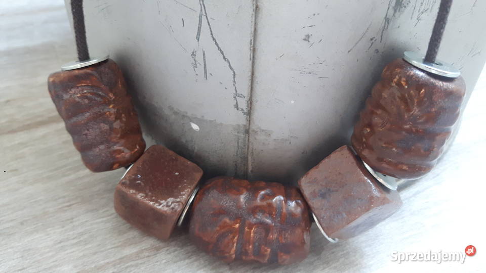 Naszyjnik ceramiczny ręcznie wykonany Otwock