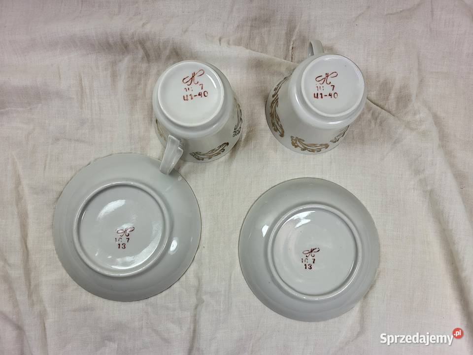 Zestaw 2x Duo Filiżanka i Spodek ZSRR Porcelana i szkło mazowieckie Warszawa sprzedam