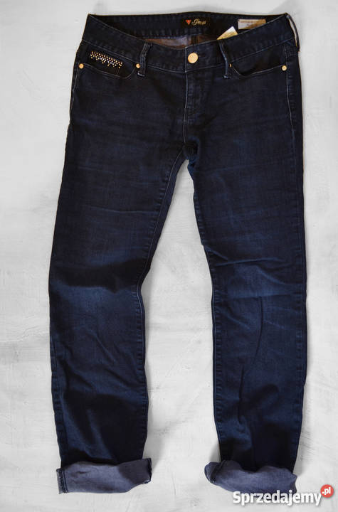 jeansowe spodnie Guess granatowe dzwony 40 L Rozmiar 40(L) Warszawa