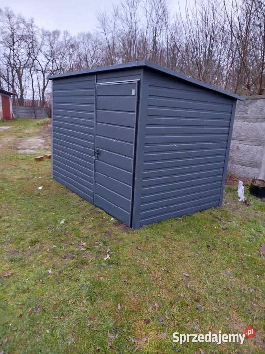 Garaż Blaszany Grafitowy do ogrodu na działkę  kujawsko-pomorskie
