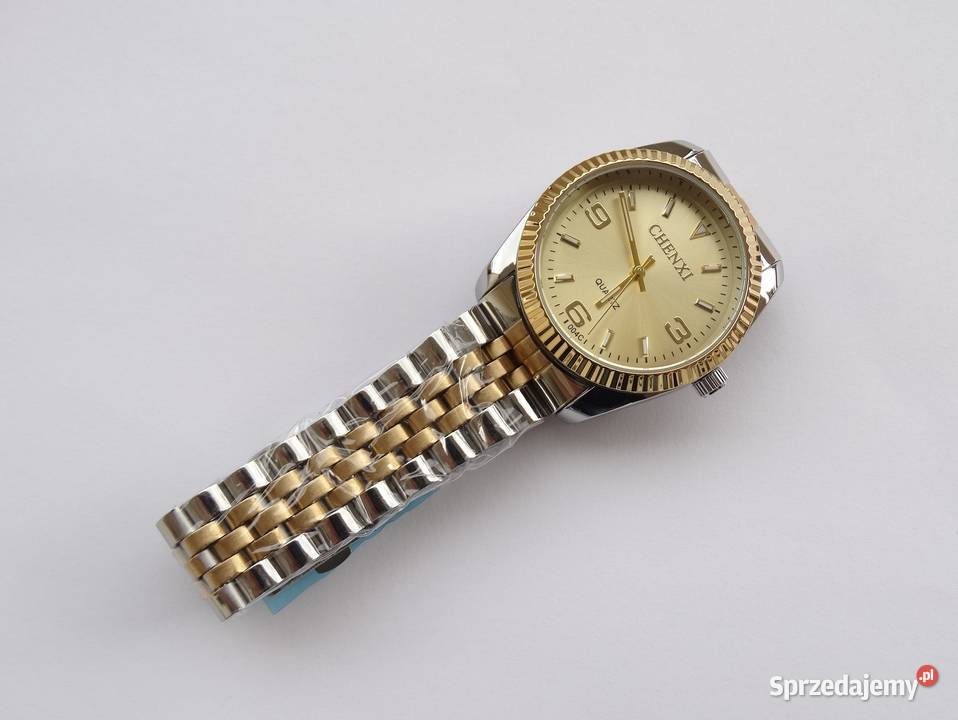 Zegarek damski srebrny złoty męski z bransoletą sprzedam
