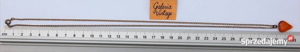 Serce z bursztynu bursztyn przedwojenny wisiorek Lublin