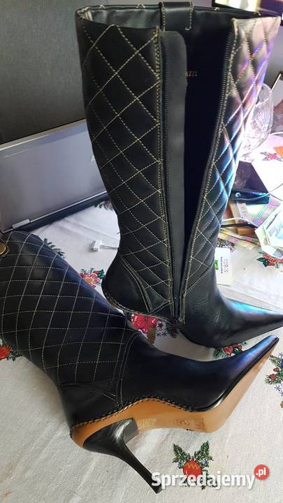 Nowe buty kozaki sprowadzone z Brazylii skóra Głogów