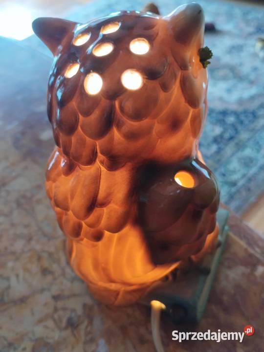 porcelanowa lampka lampa sowa stara Gorzów Wielkopolski sprzedam