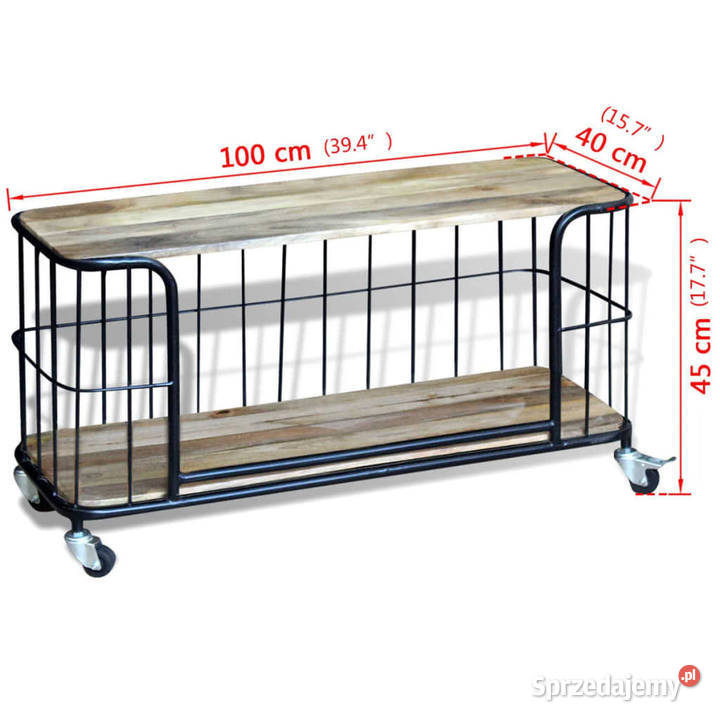 Szafka pod TV drewno mango 100x40x45 WM243301 Warszawa