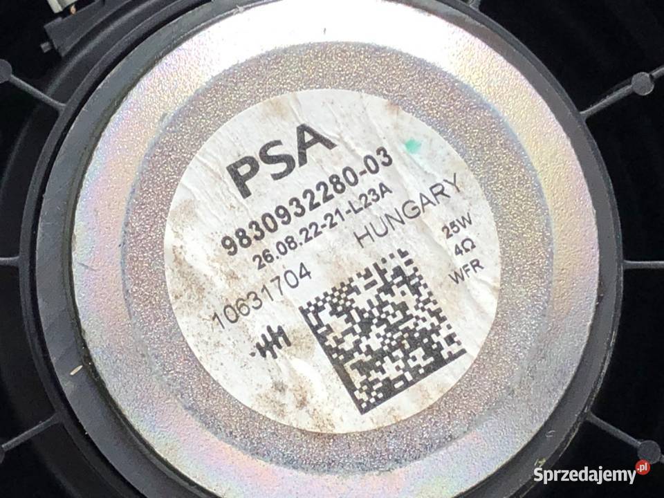 GŁOŚNIKI KOMPLET CITROEN C4 III 9830932280 osobowe Sprzęt audio fabryczny