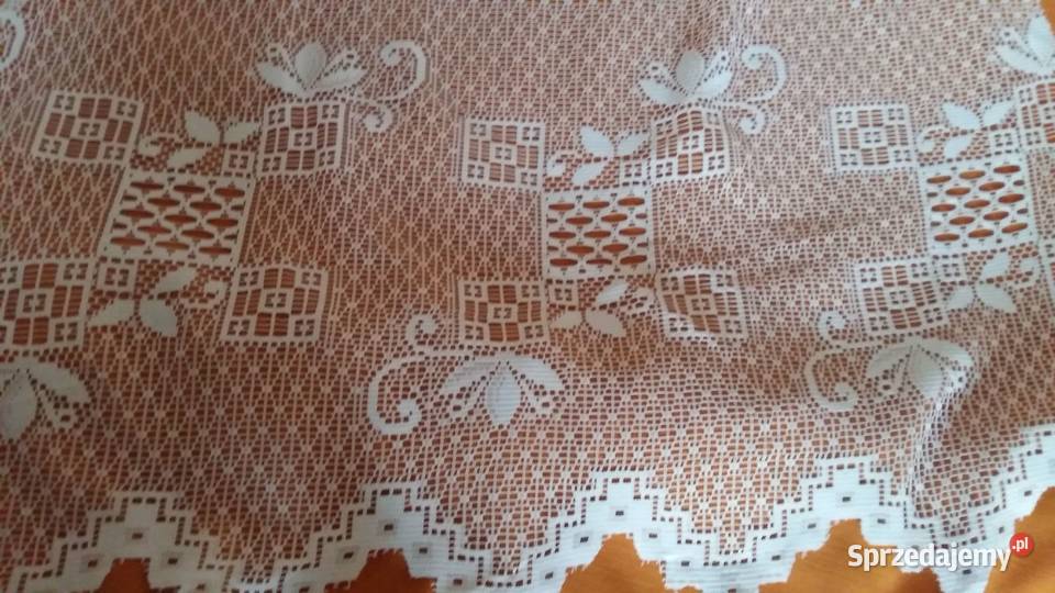 Firanka biała ażurowa z wzorami 110x180Firanki łódzkie Łódź